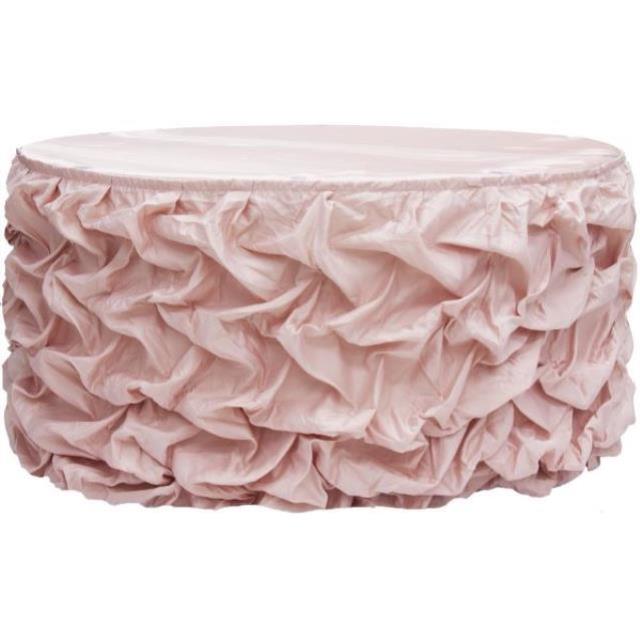 Rental store for TABLE SKIRT, BLUSH GATHERED LAMOUR in Tupelo MS