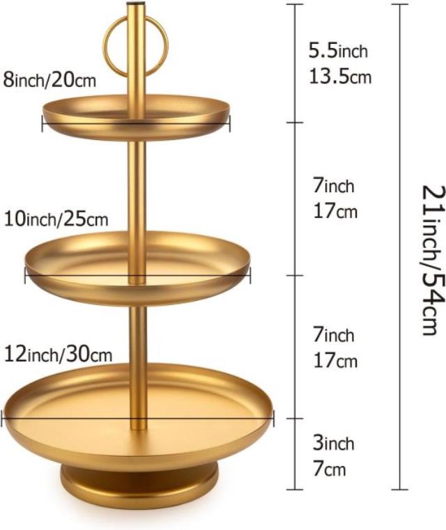 Where to find CUPCAKE STAND GOLD 3 TIER ROUND in Tupelo