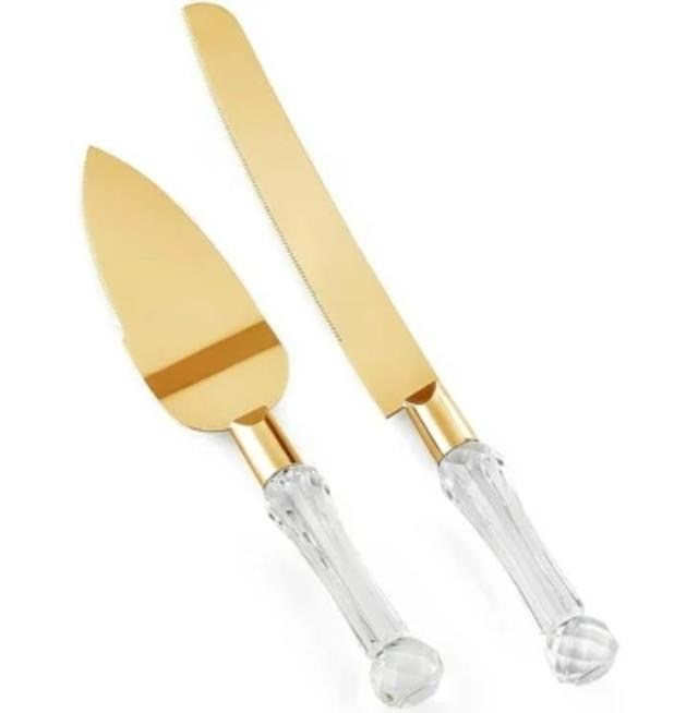 Rental store for SET, CAKE KNIFE   LIFTER CLEAR GOLD in Tupelo MS