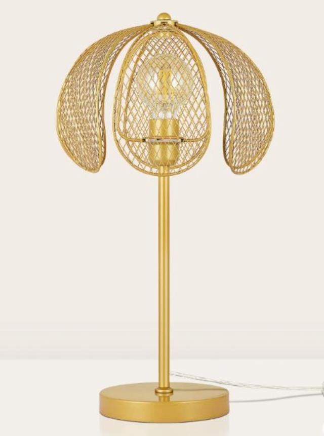 Rental store for LAMP, FLORAL METAL MESH GOLD in Tupelo MS