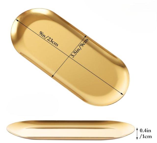 Rental store for TRAY, GOLD STAINLESS OVAL 9 in Tupelo MS